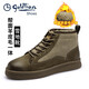 金利來（goldlion）雪地靴男冬季高幫羊皮毛一體棉靴 男士加絨板鞋 加厚保暖棉鞋 卡其色 42