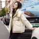 桂雪格冬裝羽絨服女短款2024年新款韓版寬松小個(gè)子加厚保暖白鴨絨外套女 米色 M （115-130斤）
