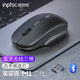英菲克（INPHIC）M1二代無線藍牙鼠標可充電辦公輕音電量顯示便攜人體工學(xué)三模適用蘋果惠普華為筆記本電腦ipad通用 【藍牙三模+右手選這個+側(cè)翼指托+磨砂】炭素黑