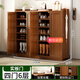 悅萊居鞋柜家用入戶(hù)門(mén)口大容量樓道外進(jìn)門(mén)客廳儲物柜小戶(hù)型加厚鞋架防塵 常規 123*33*100/帶靴位 組裝