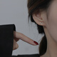 米蔓（MIMORE）S999足銀心形耳釘女時(shí)尚潮流高級(jí)感氣質(zhì)耳飾養(yǎng)耳洞睡覺免摘防堵