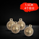 養(yǎng)只寵物（YOUNGER PET）寵物狗狗鈴鐺虎頭銅鈴鐺泰迪金毛飾品大小鈴鐺吊墜狗牌大中小型犬 1.5cm4個(gè)（+紅繩） M-中型