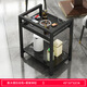 銘冠尚森麻將茶幾茶水架現代簡(jiǎn)約麻將桌小邊幾雙層可移動(dòng)邊柜簡(jiǎn)易 黑大理石紋色+煙灰缸45*33*52 組裝