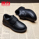 回力童鞋兒童皮鞋2026春秋新款男童黑色英倫風(fēng)休閑鞋學(xué)生中大童演出鞋 黑色0053 33 內長(cháng)約21.6cm