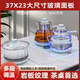 金格仕（KinGaz）上水保溫一體自動燒水壺?zé)崴畨?37X23大理石紋路玻璃面板底部上水電熱水壺家用玻璃茶臺一體電茶爐 1L 大理石紋【23X37】白色-三壺款