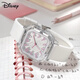 迪士尼（Disney）手表學(xué)生女初中生高中生專(zhuān)用方形果凍石英指針簡(jiǎn)約運(yùn)動(dòng)女生手表 粉白櫻花