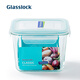 GLASSLOCK韓國進(jìn)口耐熱鋼化玻璃高筒保鮮盒湯粥碗微波爐加熱燕麥杯 長(cháng)高1000ml(藍圈