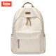 第九城 雙肩包中學(xué)生書(shū)包女生簡(jiǎn)約情侶款背包休閑初中高中生大學(xué)生書(shū)包 卡其色