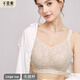 千奈美內衣女大胸顯小薄款無痕無鋼圈全罩杯收副乳文胸 梨花白 XL