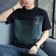 顶峰保罗（Dingfengbaoluo）短袖t恤男士夏季体恤纯棉宽松薄款上衣服男款21013黑色L