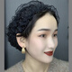 帽子女新款時尚洋氣頭巾蓋頭女回遮白發(fā)頭飾蕾絲回族女士包頭帽 雙層黑色 可調(diào)節(jié)(有彈性)