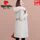 皮爾卡丹女士羽絨服派克服女款冬季媽媽洋氣時(shí)髦大衣2025新款 米白[狐貍毛領(lǐng)] M適合85-100斤