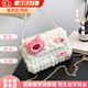 惗優(yōu)品手工編織包包diy材料包毛線自制可愛草莓熊斜挎包成品送女友禮物 草莓熊白色材料包 （送工具+教程）
