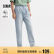森馬牛仔褲男夏季經(jīng)典水洗錐形褲肌理感寬松涼感長(zhǎng)褲109324124111