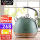 思迪樂(lè )（CiDyLo）英國燒水壺家用電熱水壺304不銹鋼內膽電水壺開(kāi)水壺煮水壺 綠色