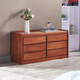 光明家具實(shí)木斗柜臥室抽屜柜楸木六屜柜邊柜多功能儲物柜 4792 六屜柜