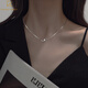 CHOMEL KINSEYS925銀蝴蝶項鏈女輕奢小眾高級設計感吊墜鎖骨鏈情人節七夕禮物 S925-銀蝴蝶鋯石銀色項鏈