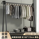 圣諾依琳衣帽架服裝展示架落地掛衣架家用臥室衣服收納架 180*170黑