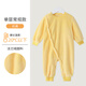 七樂(lè )豆嬰兒秋冬款珊瑚絨連體衣服外出女寶寶冬裝加絨加厚冬季小月齡睡衣 奶黃(單層常規款) 90cm