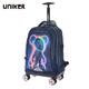 uniker拉桿書(shū)包男中學(xué)生萬(wàn)向輪行李雙肩書(shū)包女旅行背包大容量手提箱送禮 外星人14230W