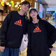阿迪達斯（adidas）官方新年款衛衣 新款男女寬松長(cháng)袖圓領(lǐng)打底上衣棉質(zhì)親膚套頭衫 IT3989/紅色大標/偏大一碼/男女同款 L