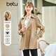 百圖（betu）betu百圖女裝春秋英倫風(fēng)卡其色春秋氣質(zhì)風(fēng)衣外套2201T36 卡其 L