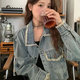 凡小如小香風(fēng)牛仔外套女2024秋季新款復(fù)古休閑毛邊做舊百搭設(shè)計(jì)感短上衣 藍(lán)色 L碼【建議100-110斤】