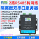 智嵌物聯(lián)485串口轉以太網(wǎng)服務(wù)器模塊MQTT 8路串口轉網(wǎng)口HTTP工業(yè)級modbusrtu轉tcp GW1200FM  2路RS485（帶隔離）