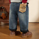 LUSON男寶寶加絨牛仔褲秋冬2025新款百搭加厚外穿褲子