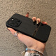 蘋果16promax手機(jī)殼新款iphone15高級(jí)感拼接14Plus木紋磨砂13全12 黑色素皮 【手感超好 防摔 防滑】 iPhone 16 Pro