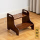 阿特克比踩腳凳實(shí)木樓梯臺階網(wǎng)紅腳凳腳踩登高廚房?jì)刹教莸誓_踏凳坐凳 加厚登高凳(胡桃色)