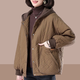 愛(ài)麥依媽媽秋冬裝連帽寬松棉服2025年新款中年女裝加絨外套休閑加厚棉襖 咖色 L (建議110斤-125斤以內(nèi))
