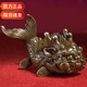 銅師傅銅擺件《魚(yú)化龍》手把件桌面客廳電視柜裝飾品擺件創(chuàng  )意禮物 魚(yú)化龍