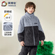英博倫兒童睡衣男童冬季加絨加厚三層夾棉兒童法蘭絨家居服秋冬款 60461蘭灰 170