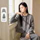 香影開(kāi)春穿搭灰色小香風(fēng)外套套裝女2026春季新款高級感裙子兩件套 灰色 L