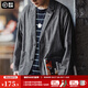 馬登工裝 仿冰染冰花西裝夾克純棉寬松休閑日常平駁領(lǐng)西服外套男秋季 隕石灰 2XL