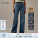 Calvin KleinJeans四季款女士潮流美式復(fù)古ck藍(lán)色洗水高腰闊腿牛仔褲J224473 高腰闊腿版-牛仔藍(lán)-1A4 26 160/66A（1.86尺）62CM