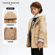 Teenie Weenie Kids小熊童裝春秋款男女童休閑連帽立領三防棉服外套 米色 120cm