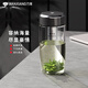 萬(wàn)象（WANXIANG）時(shí)尚玻璃杯男女士創(chuàng)意商務(wù)辦公杯大容量單層加厚水杯便攜車載茶杯 U270-駝灰色-470ml