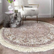 薩蒙路易（SRMOROER） 土耳其進(jìn)口圓形地毯美式薄款滿(mǎn)鋪客廳沙發(fā)毯茶幾墊輕奢耐臟大面積臥室床邊毯 阿娜絲-02煙灰粉-圓 1.0M直徑圓