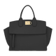 【9成新】菲拉格慕(Ferragamo)女士黑色牛皮革 Studio系列手袋手提包 0752737禮盒