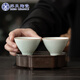 蘇氏陶瓷（SUSHI CERAMICS）卵青功夫茶杯開片冰裂品茗杯兩個裝簡裝款