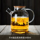 青蘋果（QINGPINGGUO）玻璃泡茶壺茶具套裝家用花茶水壺耐高溫加厚耐熱過濾水壺煮茶壺器 品茗壺1600ml【可煮茶】