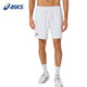 亞瑟士（ASICS）運動(dòng)短褲男款網(wǎng)球服春夏透氣速干衣運動(dòng)訓練健身跑步網(wǎng)球短褲男 白色/2041A261-100 L