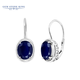 GEM STONE KING5克拉藍寶石耳環(huán)925銀彩寶耳墜女簡(jiǎn)約時(shí)尚送女友生日禮物520禮物