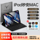 索盈苹果ipad键盘鼠标套装ipad9/810代air5/2pro/mini6平板键盘保护套壳子一体外接带笔槽妙控蓝牙磁吸 轻奢灰【6件套】商务简约丨磁吸可拆丨轻薄便携 【10.2英寸】ipad7/8