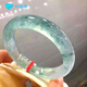 布蘭菲翡翠手鐲處理冰種飄花圓條正圈老坑晴水綠貴妃玉鐲女bulanfei 手鐲內(nèi)徑55mm