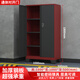 豫龍坤泰 車(chē)位儲物柜車(chē)庫工具柜安全收納雜物柜鐵皮柜置物柜漁具收納柜 通體對開(kāi)門(mén)1.8米高-黑紅 【師傅安裝】