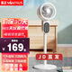 金正（NINTAUS）電風(fēng)扇空氣循環(huán)扇臺地兩用智能語(yǔ)音遙控家用風(fēng)扇臥室客廳落地扇大風(fēng)量臺扇低音八字搖頭定時(shí) 珍珠白【語(yǔ)音控制+遙控定時(shí)+八字搖頭】