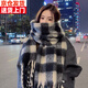 隨遠格子圍巾仿羊絨2025新款韓系復古學(xué)生圍脖加厚保暖防寒洋氣潮 虞書(shū)欣同款【黑白格】